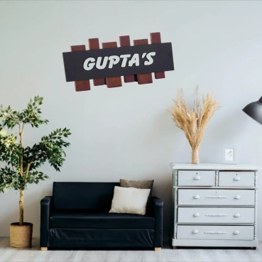 Real hard wood name plates